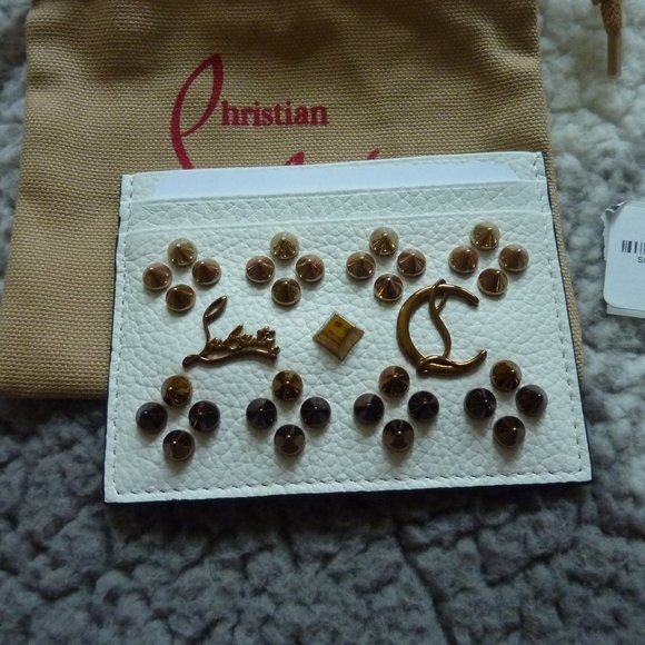 CHRISTIAN LOUBOUTIN Kios Studded Leather Card Case - Picture 6 of 9